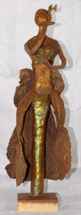 Sculpture titled "aamira.jpg" by Sophine Sculptures, Original Artwork, Clay