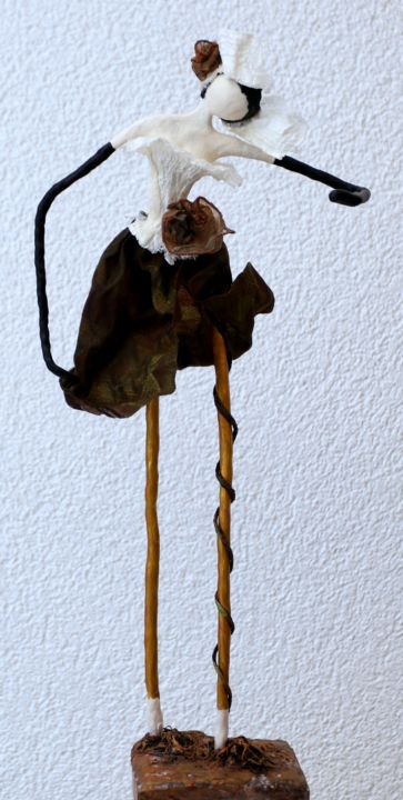 Γλυπτική με τίτλο "aluna" από Sophine Sculptures, Αυθεντικά έργα τέχνης, Πηλός