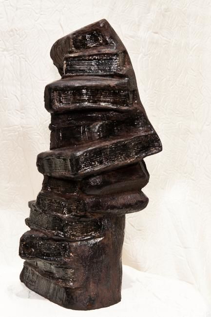 Sculpture intitulée "transmission tribale" par Martine Velasque, Œuvre d'art originale, Terre cuite