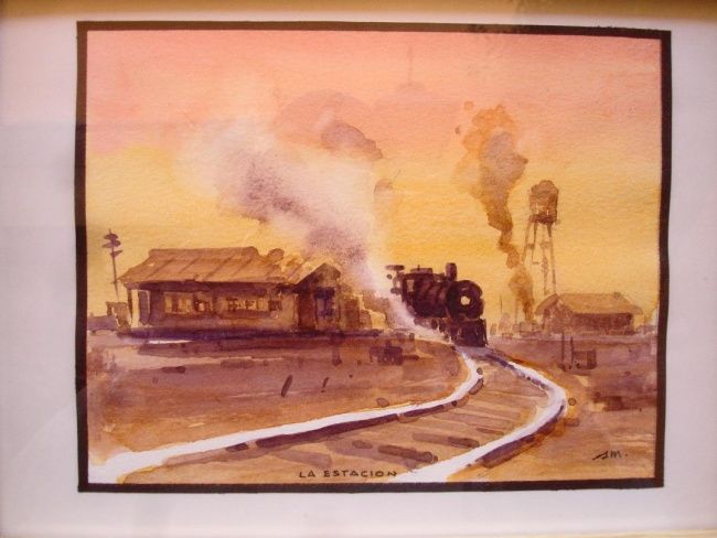 Pintura titulada "tren" por Martínez Salvador, Obra de arte original