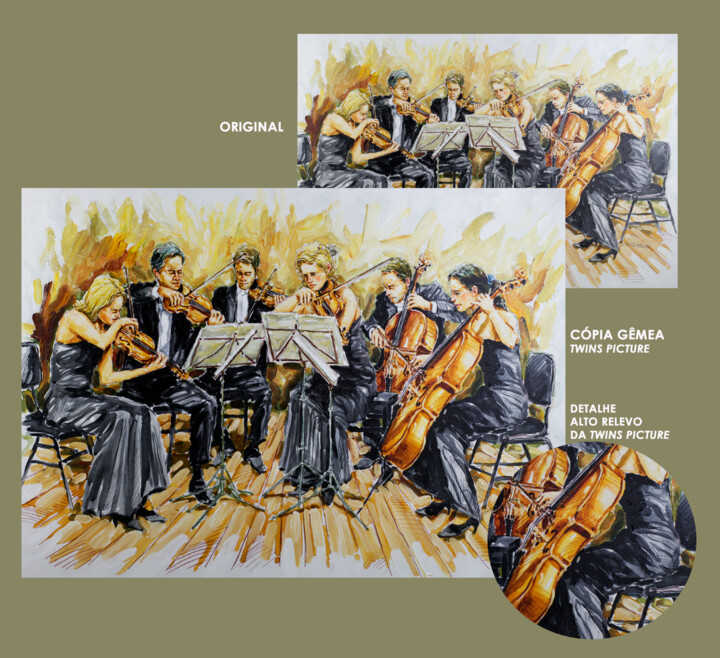 Pintura intitulada "Beethoven 5 Symphon…" por Martorelli, Obras de arte originais, Acrílico