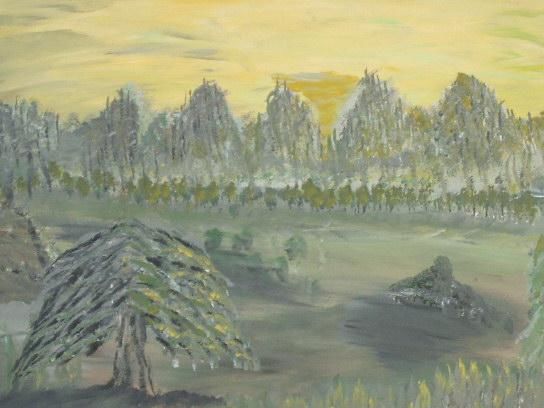 Painting titled "la vallée.JPG" by Martin Laframboise, Original Artwork