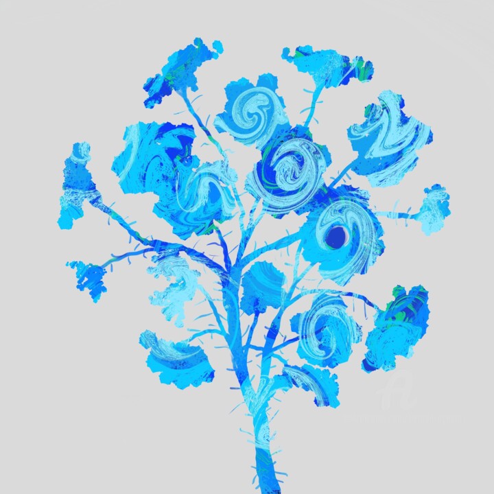 Цифровое искусство под названием "Wild Botanical - Fl…" - Martyn Dymott, Подлинное произведение искусства, Цифровая живопись