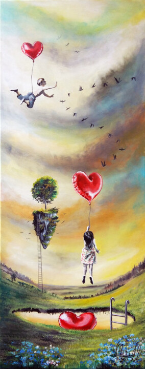 Pintura intitulada "Just love" por Martyna Mączka, Obras de arte originais, Acrílico