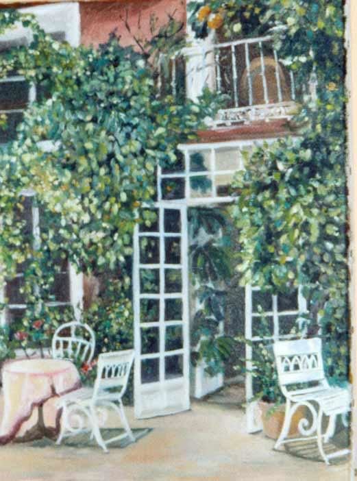 Painting titled "porche" by Mª Antonia Sanchez, Original Artwork, Oil