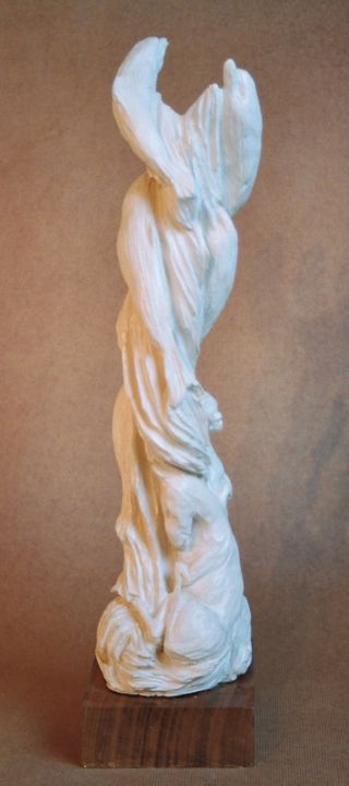 Sculpture titled "Le mouvement de la…" by Marwanart, Original Artwork, Terra cotta