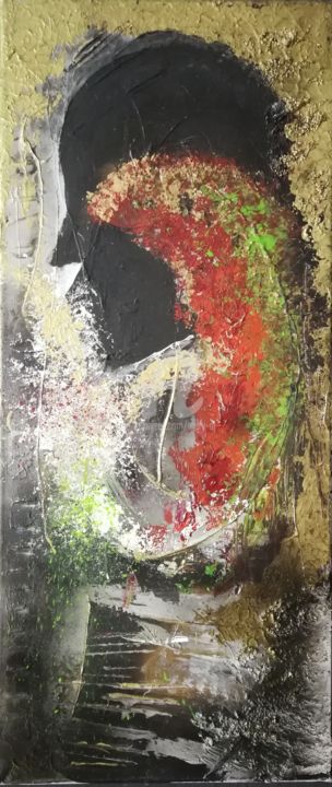 Malerei mit dem Titel "Goldenmarriage" von Mj, Original-Kunstwerk, Acryl