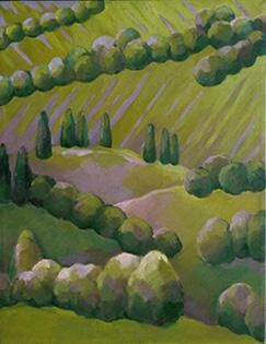 Painting titled "Umbria V" by Mary Downe, Original Artwork, Other