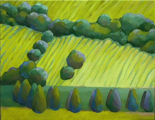 Painting titled "Umbria II" by Mary Downe, Original Artwork, Other