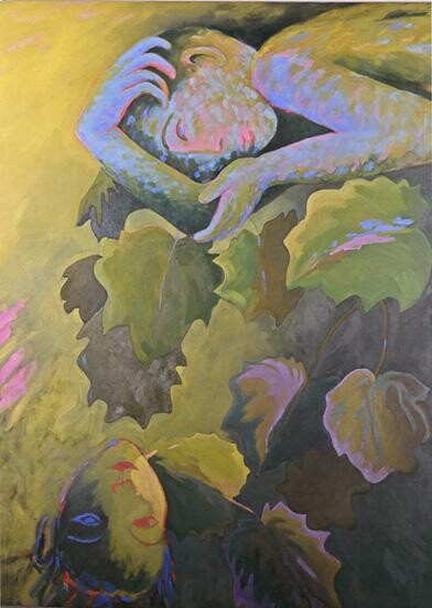 Painting titled "Eugenie's Garden" by Mary Downe, Original Artwork, Other