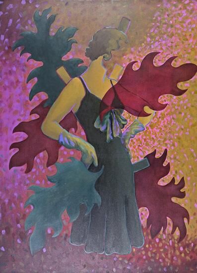 Painting titled "Paper Doll" by Mary Downe, Original Artwork, Other