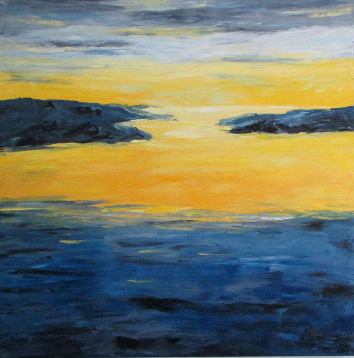 Peinture intitulée "A New Dawn" par Mary Papas, Œuvre d'art originale, Huile