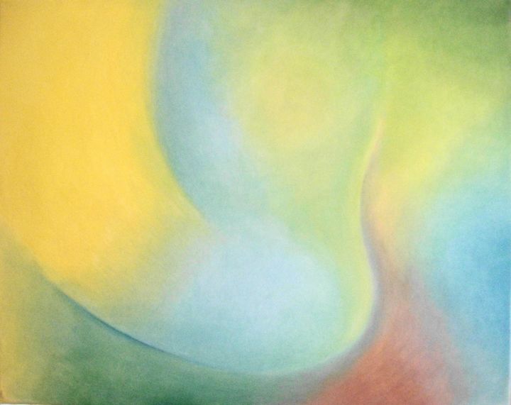 Pittura intitolato "angelo-dell-aria-ol…" da Marilena Amoroso, Opera d'arte originale