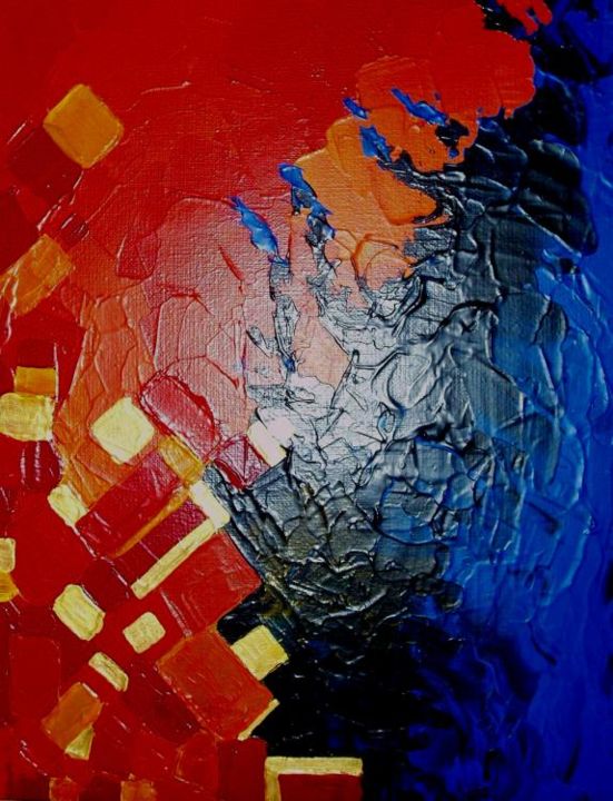 Malerei mit dem Titel "Fusion intemporelle" von Marya Da Pena, Original-Kunstwerk, Öl