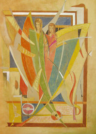Peinture intitulée "Couple" par Yorgos Maryelis, Œuvre d'art originale, Autre