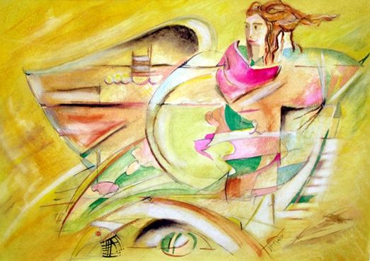 Peinture intitulée "Advance" par Yorgos Maryelis, Œuvre d'art originale, Autre