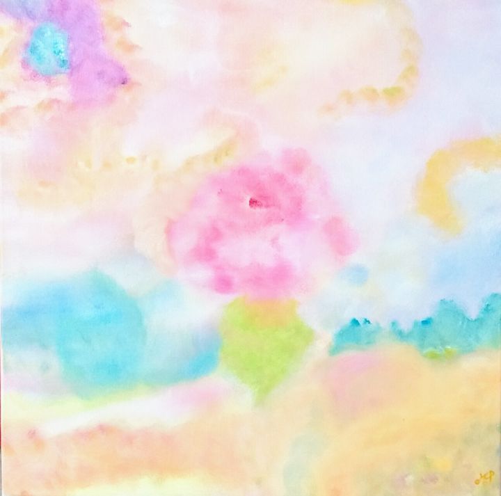 Peinture intitulée "Floral pastel" par Maryline Payssé, Œuvre d'art originale, Acrylique