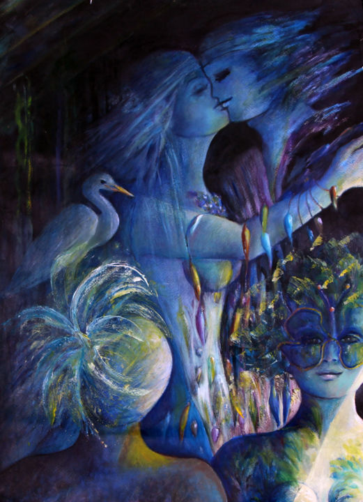 Pintura titulada "CARNIVAL LOVE" por Mary Lozano, Obra de arte original, Oleo