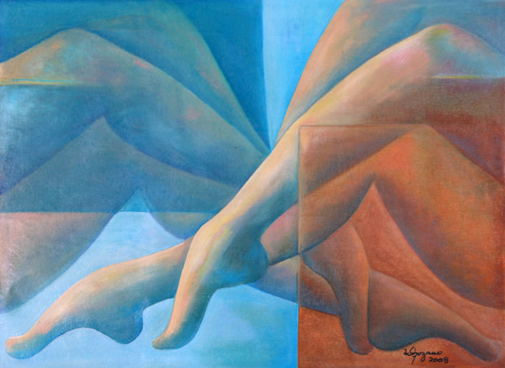 Pittura intitolato "Modelos" da Mary Lozano, Opera d'arte originale, Olio