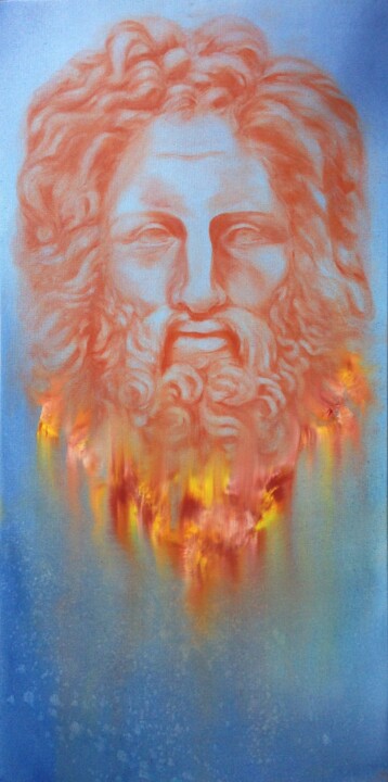 Painting titled "Zeus" by Maryna Sakalouskaya, Original Artwork, Oil
