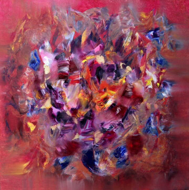 Malerei mit dem Titel "Mom's tulips" von Maryna Sakalouskaya, Original-Kunstwerk, Öl