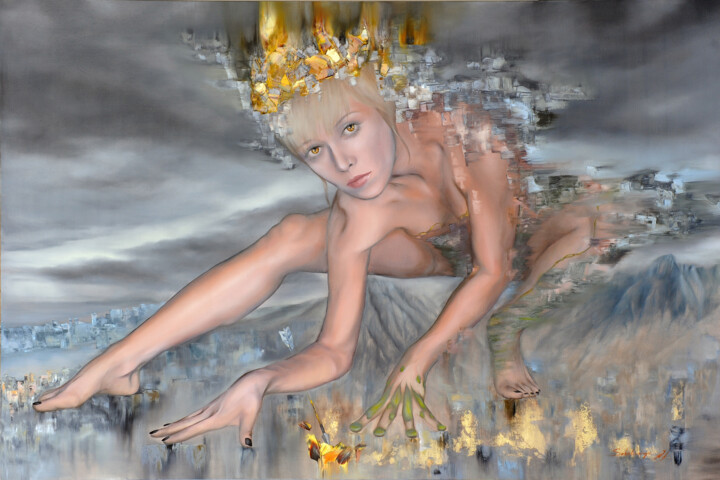 Malerei mit dem Titel "In Search of Destiny" von Maryna Sakalouskaya, Original-Kunstwerk, Öl