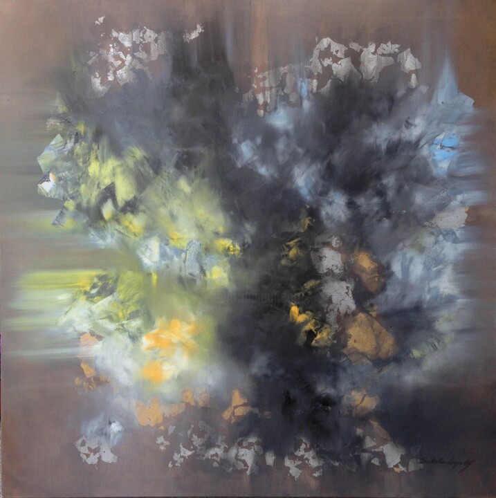 Pittura intitolato "Cielo" da Maryna Sakalouskaya, Opera d'arte originale, Olio