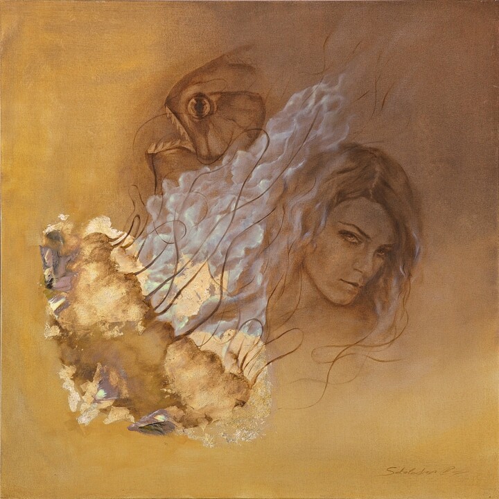 Painting titled "Caractère" by Maryna Sakalouskaya, Original Artwork, Oil