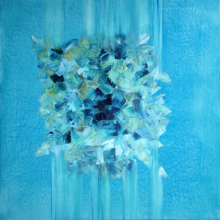 Painting titled "Acqua medica" by Maryna Sakalouskaya, Original Artwork, Oil