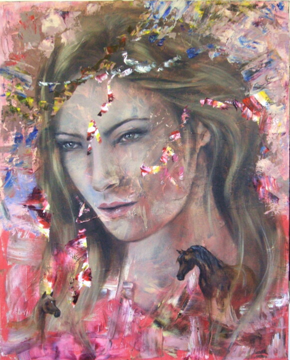 Painting titled "Palitra" by Maryna Sakalouskaya, Original Artwork, Oil