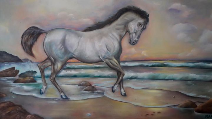 Painting titled "potro" by Maryne, Original Artwork, Oil