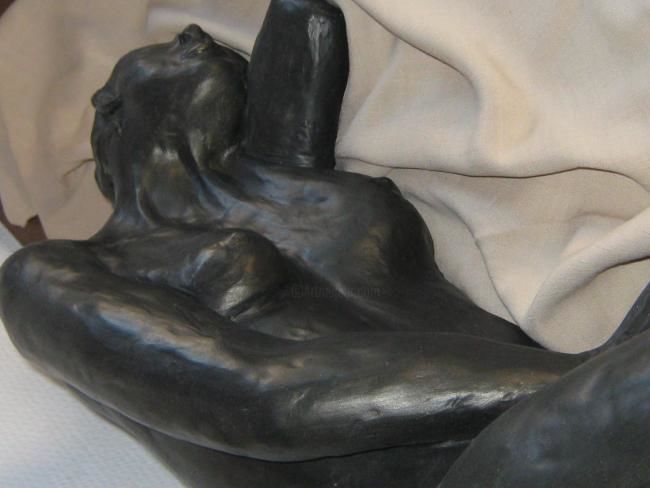 Sculpture intitulée "EBENE" par Marine Mangin, Œuvre d'art originale