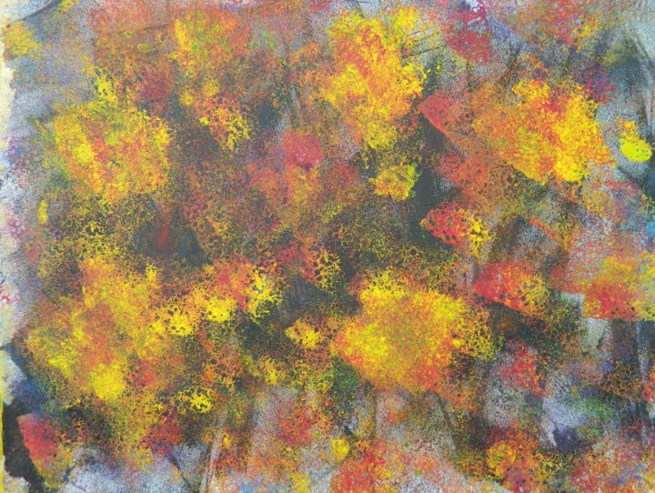 Painting titled "Flowers on a Hazy S…" by Mary Newey, Original Artwork, Pastel