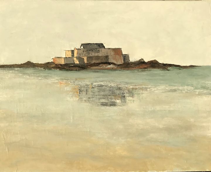 Painting titled "Fort National St Ma…" by Mary Angé-Raffray, Original Artwork