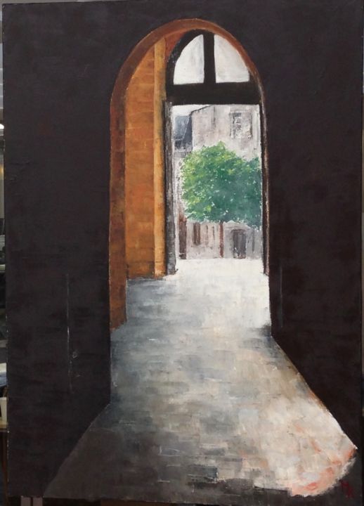 Peinture intitulée "Ste Melaine" par Mary Angé-Raffray, Œuvre d'art originale,