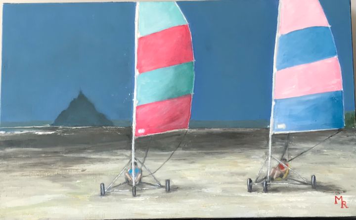 Peinture intitulée "vent et Merveille" par Mary Angé-Raffray, Œuvre d'art originale,