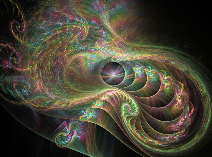 Цифровое искусство под названием "Black hole.jpg" - Mary Raven, Подлинное произведение искусства, 3D моделирование