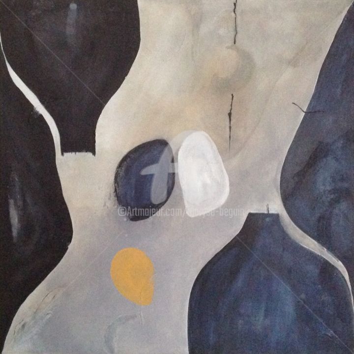 Картина под названием "Rien" - Maryse Béguin, Подлинное произведение искусства, Акрил Установлен на Деревянная рама для носи…