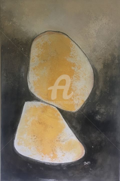 Malarstwo zatytułowany „En équilibre” autorstwa Maryse Béguin, Oryginalna praca, Akryl Zamontowany na Drewniana rama noszy