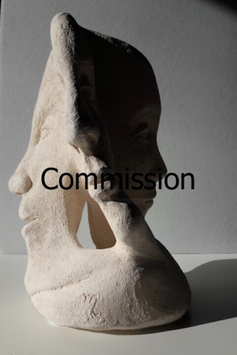Sculpture titled "six en un (commissi…" by Maryse Billaud, Original Artwork, Clay