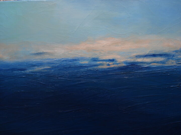 Pittura intitolato "Espace-mer 2" da Maryse Kahn, Opera d'arte originale, Acrilico