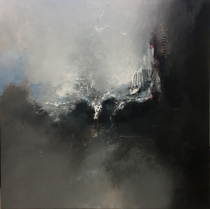 Картина под названием "The beauty of darkn…" - Maryse Kriloff, Подлинное произведение искусства, Акрил Установлен на Деревян…