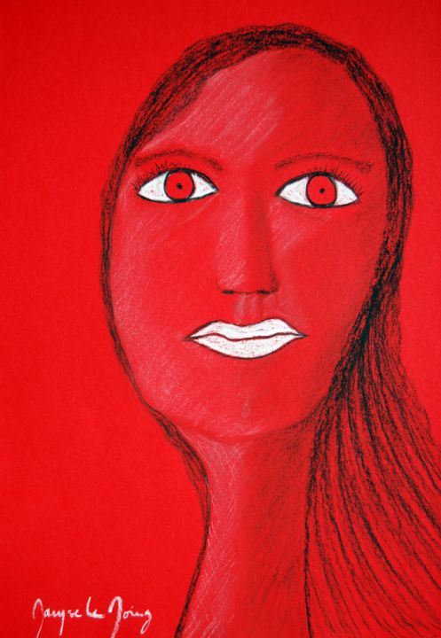 Dessin intitulée "Mary" par Maryse Le Moing, Œuvre d'art originale, Pastel
