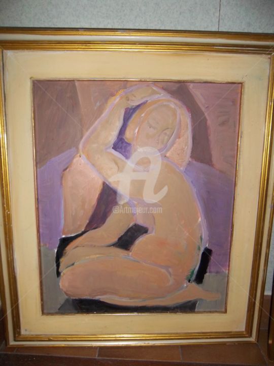 Pittura intitolato "Nue cubiste" da Maryse Maniglier, Opera d'arte originale, Olio