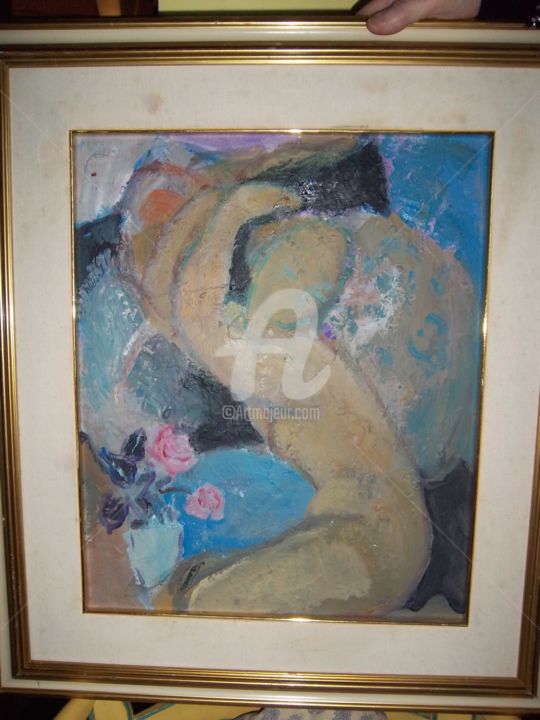 Pittura intitolato "Nue Stylisée" da Maryse Maniglier, Opera d'arte originale, Olio