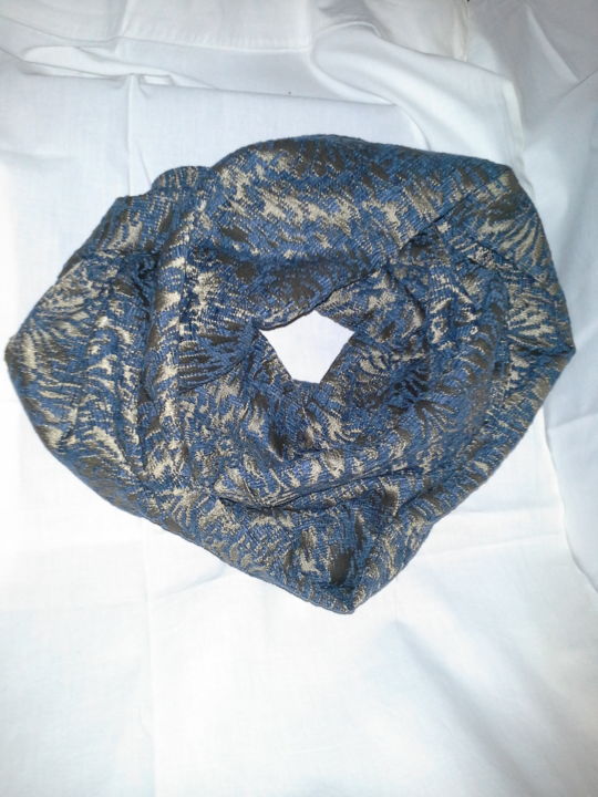 Artcraft titled "Snood "Le précieux"" by Maryse Tisnés, Original Artwork, Scarves & Wraps