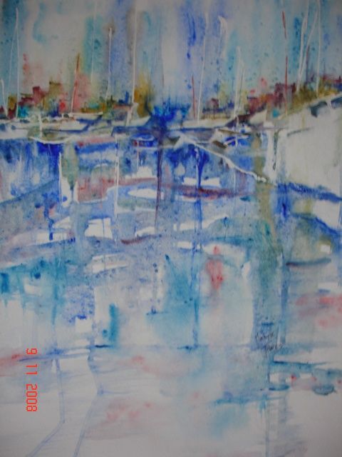 Peinture intitulée "MARINA" par Maryse Tisnés, Œuvre d'art originale,