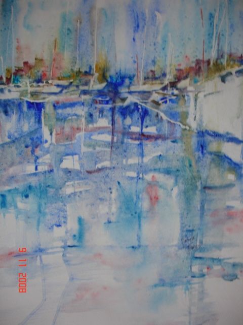 Painting titled "MARINA" by Maryse Tisnés, Original Artwork