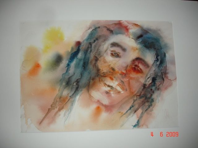 Картина под названием "BOB MARLEY 2" - Maryse Tisnés, Подлинное произведение искусства