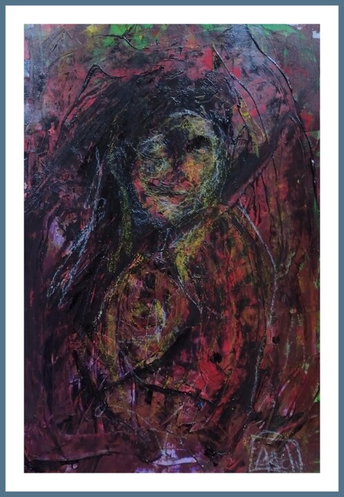 Pittura intitolato "Sarah - Serie Donne…" da Marzia Schenetti, Opera d'arte originale, Acrilico